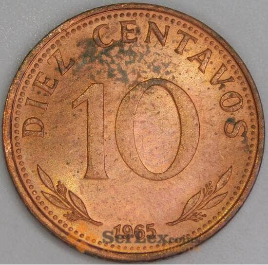 Боливия 10 сентаво 1965 КМ188 aUNC арт. 55034