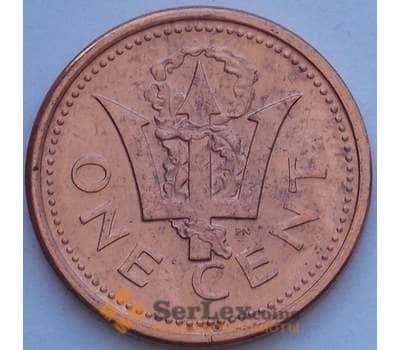 Монета Барбадос 1 цент 1992 КМ10а AU (J05.19) арт. 16838