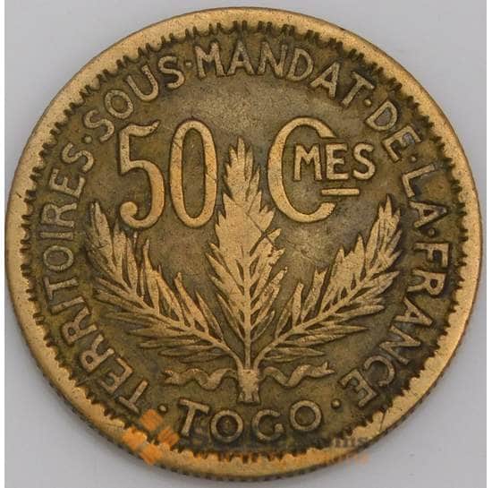 Того монета 50 сантимов 1924 КМ1 VF арт. 45885