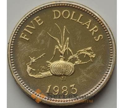 Монета Бермуды 5 долларов 1983 КМ31 Proof  арт. 7772