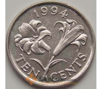 Монета Бермуды 10 центов 1986-1998 КМ46 aUNC арт. 7775