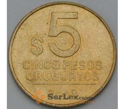 Монета Уругвай 5 песо 2008 КМ120.2 aUNC арт. 38576