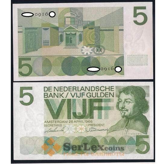 Нидерланды банкнота 5 гульденов 1966 Р90 UNC  арт. 40358
