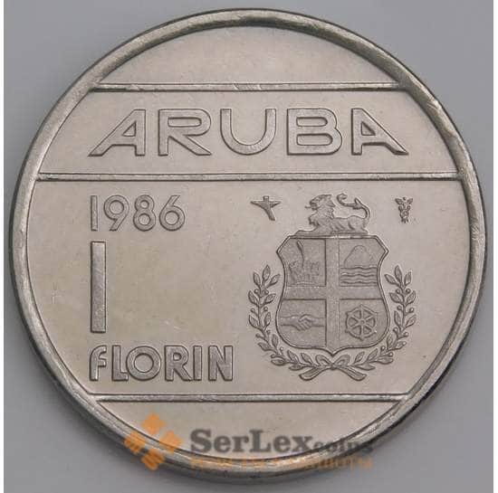 Аруба монета 1 флорин 1986 КМ5 UNC арт. 46162