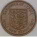 Монета Джерси 1/2 новых пенни 1971 КМ39 XF арт. 38335