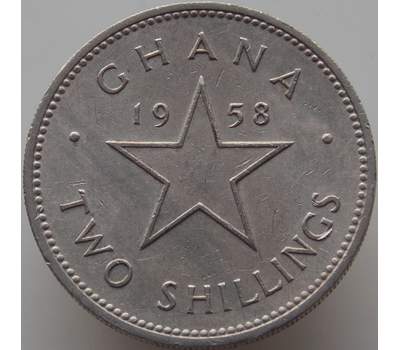 Монета Гана 2 шиллинга 1958 КМ6 VF арт. 9160