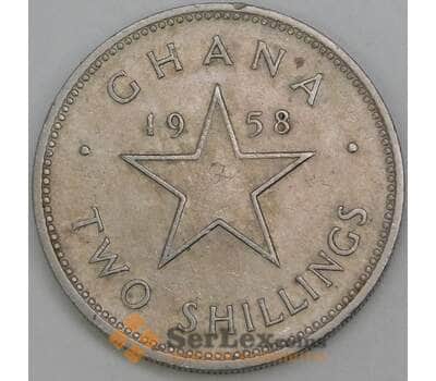 Монета Гана 2 шиллинга 1958 КМ6 VF арт. 9160