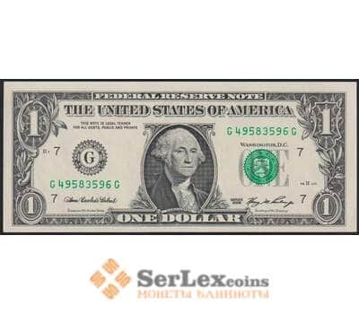 США банкнота 1 доллар 2006 Р523 aUNC арт. 48246