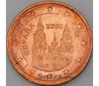 Монета Испания 2 евроцента 2000 BU наборная арт. 28831