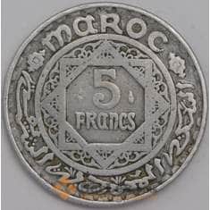 Марокко монета 5 франков 1951 Y48 VF арт. 43348
