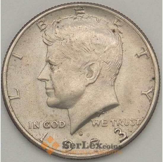 США 1/2 доллара 1973 D КМА202b AU арт. 17651