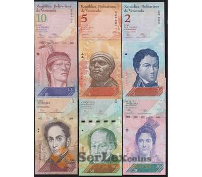 Венесуэла набор банкнот 2 5 10 20 50 100 боливар 2007-2015 (6 шт.) UNC арт. 48178