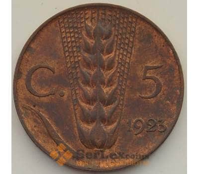Монета Италия 5 чентезимо 1923 КМ59 AU арт. 13067