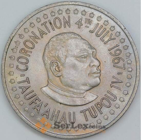 Тонга 1 паанга 1967 КМ17 BU Коронация Тауфа’ахау Тупоу IV арт. 56416 Тонга 1 паанга 1967 КМ17 BU Коронация Тауфа’ахау Тупоу IV арт. 56416