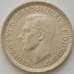 Монета Австралия 3 пенса 1948 КМ37а XF Серебро Георг V (J05.19) арт. 17498