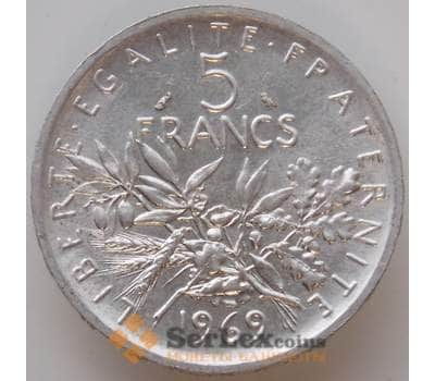 Монета Франция 5 франков 1969 КМ926 UNC арт. 12878