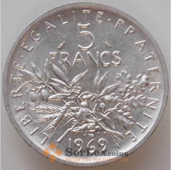 Франция 5 франков 1969 КМ926 UNC арт. 12878