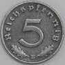 Германия монета 5 пфеннигов 1940 Е КМ100 XF арт. 43435