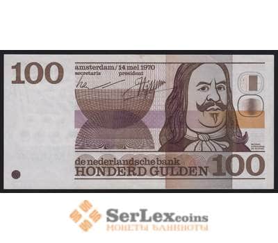 Нидерланды банкнота 100 гульденов 1970 Р93 AU арт. 42611