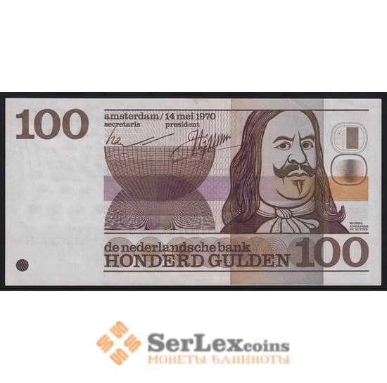 Нидерланды банкнота 100 гульденов 1970 Р93 AU арт. 42611