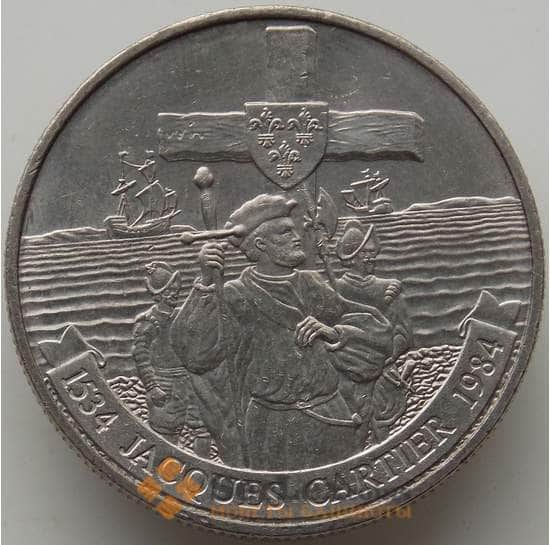 Канада монета 1 доллар 1984 КМ141 XF Гаспе арт. 12636