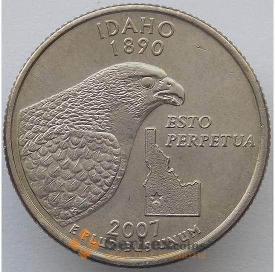 США 25 центов 2007 P КМ398 aUNC Айдахо (J05.19) арт. 17616