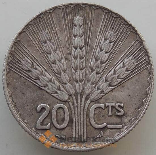 Уругвай 20 сантесимо 1930 КМ26 XF Конституция Серебро арт. 14647