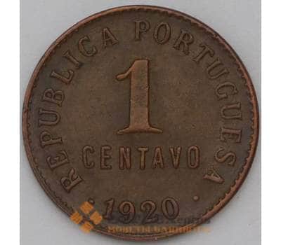 Монета Португалия 1 сентаво 1920 КМ565 AU арт. 22728