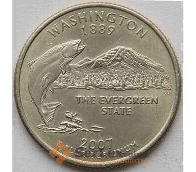 Монета США 25 центов 2007 D КМ397 UNC Вашингтон (J05.19) арт. 15815