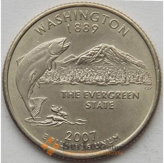 США 25 центов 2007 D КМ397 UNC Вашингтон (J05.19) арт. 15815