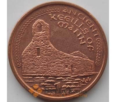 Монета Мэн остров 1 пенни 2002 КМ1036 AU-aUNC арт. 13935