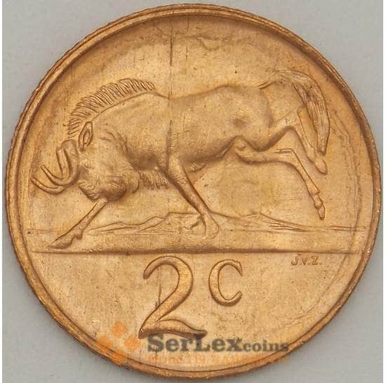 Южная Африка ЮАР 2 цента 1981 КМ83 UNC (J05.19) арт. 18196