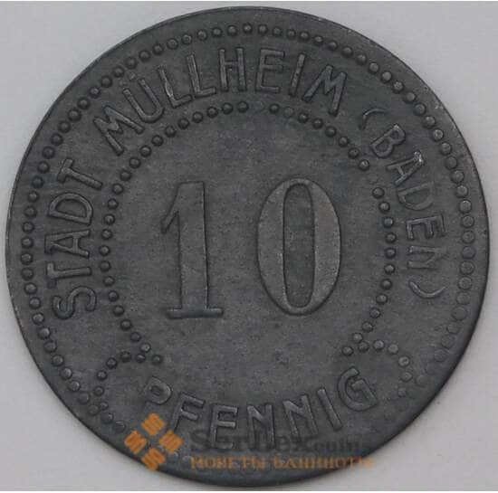 Германия Нотгельд 10 пфеннигов Мюллхеим Баден  арт. 23594