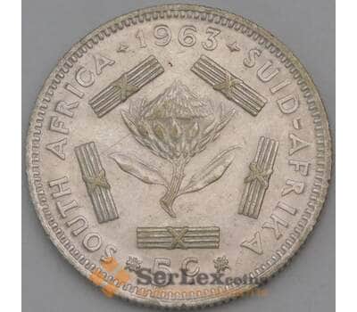 Монета Южная Африка ЮАР 5 центов 1963 КМ59 aUNC  арт. 28224