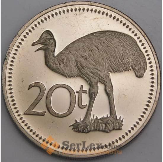 Папуа- Новая Гвинея монета 20 тойя 1975 КМ5 Proof арт. 7516