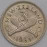 Новая Зеландия монета 3 пенса 1934 КМ1 XF арт. 38404