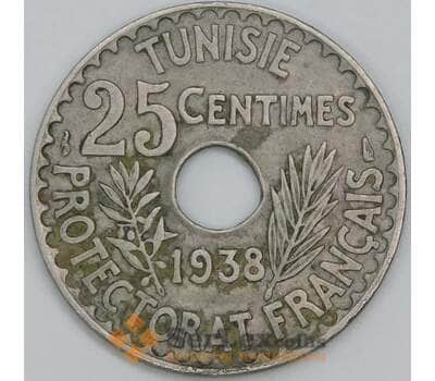 Тунис 25 сантимов 1938 КМ260 VF арт. 55233