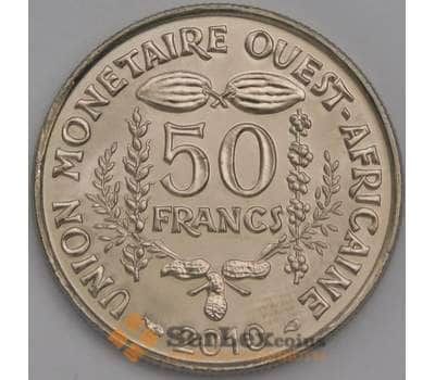Монета Западная Африка 50 франков 2010 КМ6 UNC арт. 38793