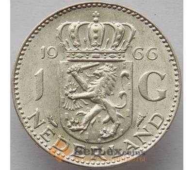 Монета Нидерланды 1 гульден 1966 КМ184 XF Серебро (J05.19) арт. 15103