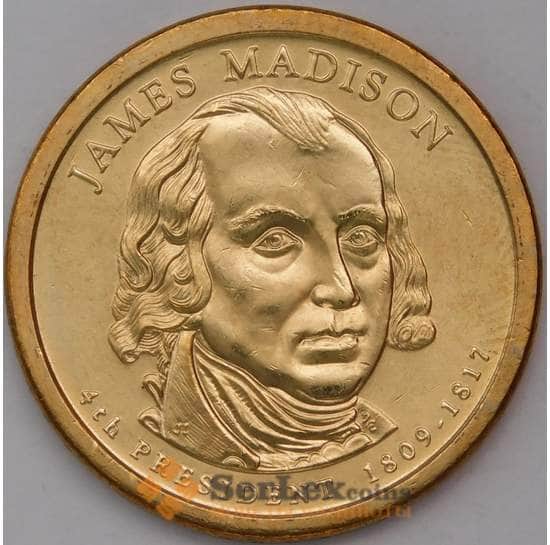 США 1 доллар 2007 4 президент Джеймс Мэдисон D арт. 31110