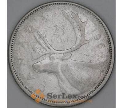 Канада 25 центов 1964 КМ52 F арт. 53740