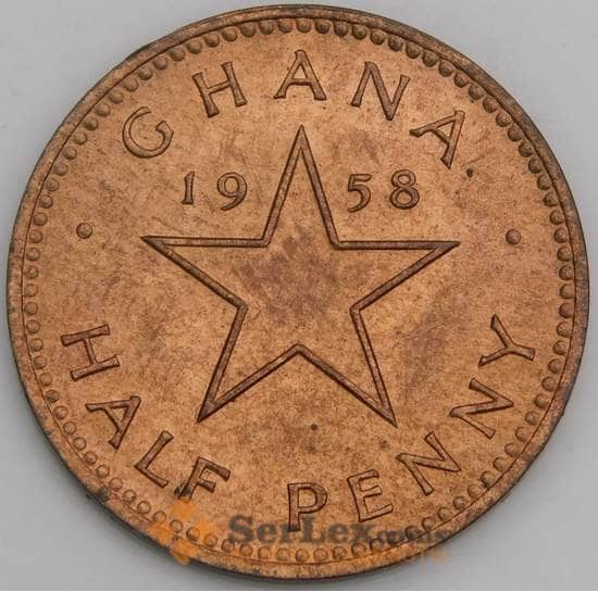 Гана монета 1/2 пенни 1958 КМ1 aUNC арт. 46391