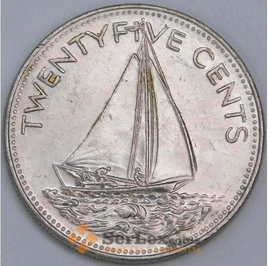 Багамские острова 25 центов 1985 КМ63.1 XF арт. 57522 Багамские острова 25 центов 1985 КМ63.1 XF арт. 57522