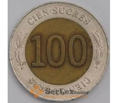 Эквадор монета 100 сукре 1997 КМ101 XF Центробанк арт. 42000