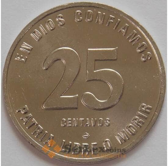 Никарагуа 25 сентаво 1981 КМ51 UNC Сандино (J05.19) арт. 17712