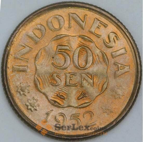 Индонезия 50 сен 1952 КМ9 UNC арт. 56640