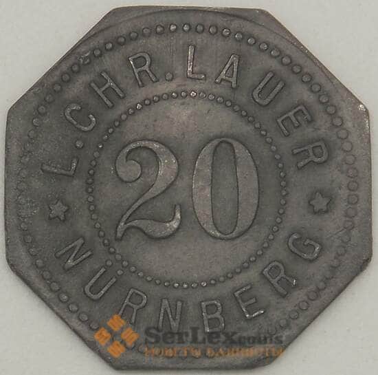 Германия Нюрнберг 20 пфеннигов ND XF (J05.19) арт. 21156