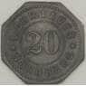 Германия Нюрнберг 20 пфеннигов ND XF (J05.19) арт. 21156