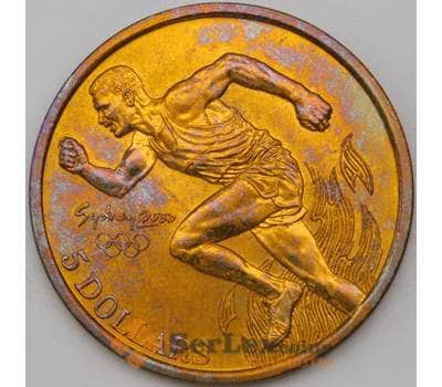 Монета Австралия 5 долларов 2000 КМ356 BU Легкая атлетика Олимпиада арт. 28050