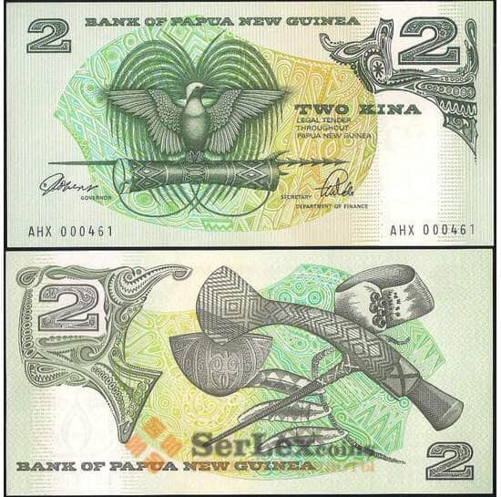 Папуа-Новая Гвинея банкнота 2 кина 1989-1991 Р5с UNC  арт. 7487